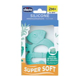 Chicco Soft&Clean Beißring Eidechse, blau, 2M+