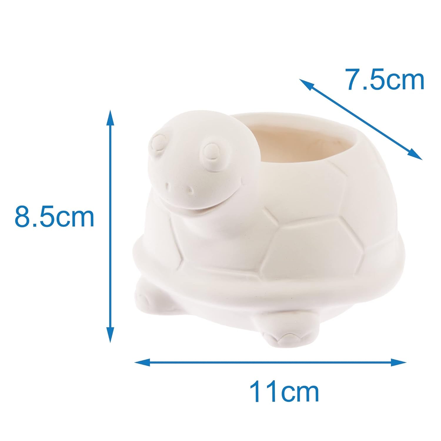 Baker Ross FX594 Schildkröten-Keramik-Pflanzgefäße – 2er-Pack, bemalen Sie Ihr eigenes Pflanzgefäß