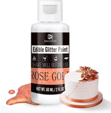 Essbarer flüssiger Glitzer – 6 Farben metallischer Glitzer, Lebensmittelfarbe zum Dekorieren von Kuchen, Backen, Muffins – essbares flüssiges Glitzer-Metallic-Pulver für selbstgemachte Kekse, Fondant, Kuchen