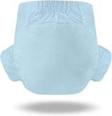 CutiePlusU Windeln für Erwachsene, trockene Oberfläche, maximale Saugfähigkeit über Nacht, Einweg-Inkontinenzwindel – Blau, 2er-Pack (Mittel 71–96 cm)