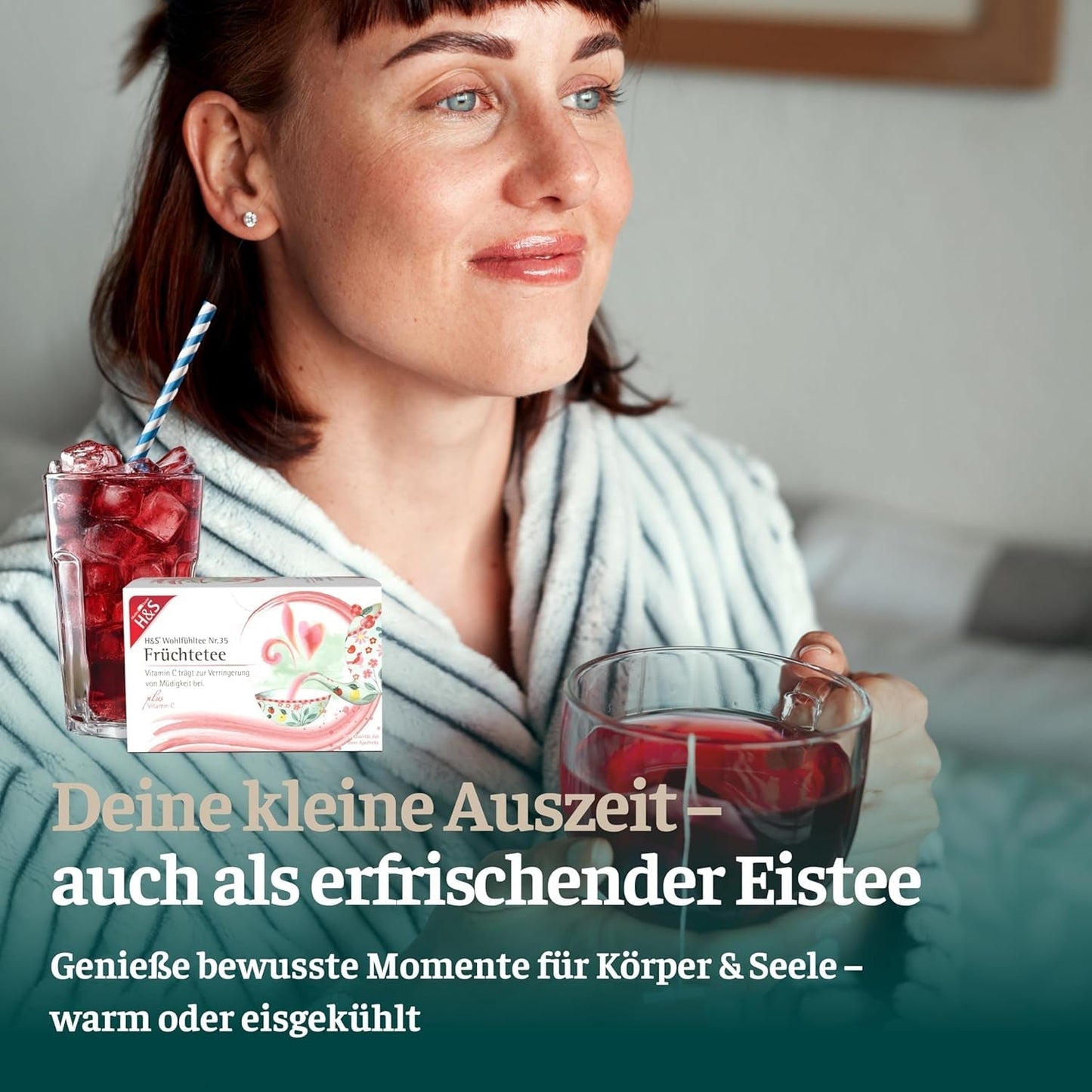 H&S Vitamin C Früchtetee: Geschmackvolle und erfrischende Früchteteemischung, 20 x 2,7 g
