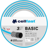 CELLFAST Gartenschlauch, 3-lagiger Gartenwasserschlauch, langlebiger drahtverstärkter, flexibler Bewässerungsschlauch, UV-beständig, Anti-Algen, 3,4 Zoll, 20 Meter Länge