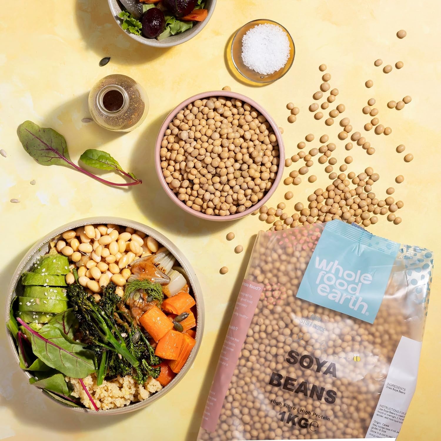 Wholefood Earth Soja – gentechnikfrei – natürlich – vegan – milchfrei – ohne Zuckerzusatz 1 kg