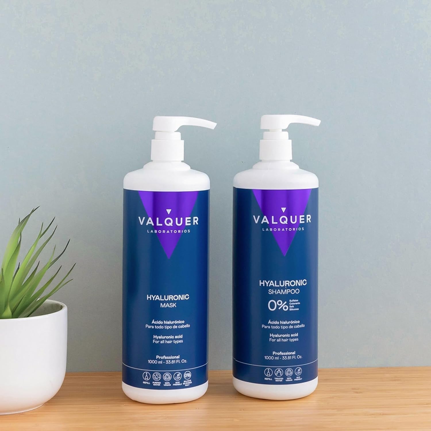 Valquer Hyaluronic Hair Treatment – Feuchtigkeitsspendende Haarmaske mit Lavendelduft – Sulfat- und Silikonfrei – 975 ml Naty Shop Haarmaske
