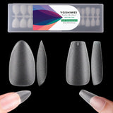 Künstliche Nägel mit vollständiger Abdeckung, 504 Stück, 12 Größen, künstliche Nägel mit Nagelkleber, künstliche Acrylnägel mit Aufbewahrungsbox für Nagelstudios und Heimwerker-Nagelkunst zu Hause (quadratisch)