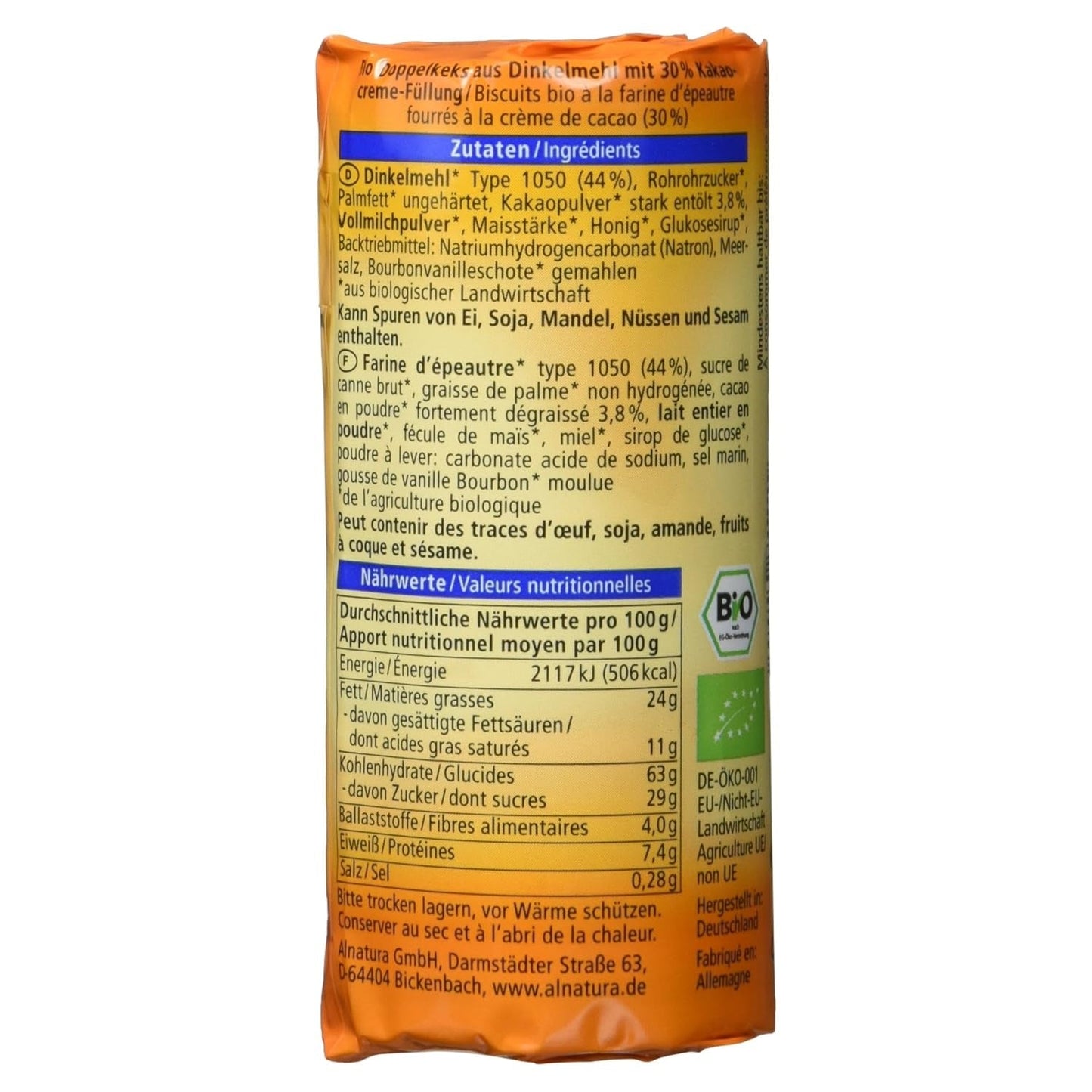 Doppelkekse mit Bio-Dinkel, 90g