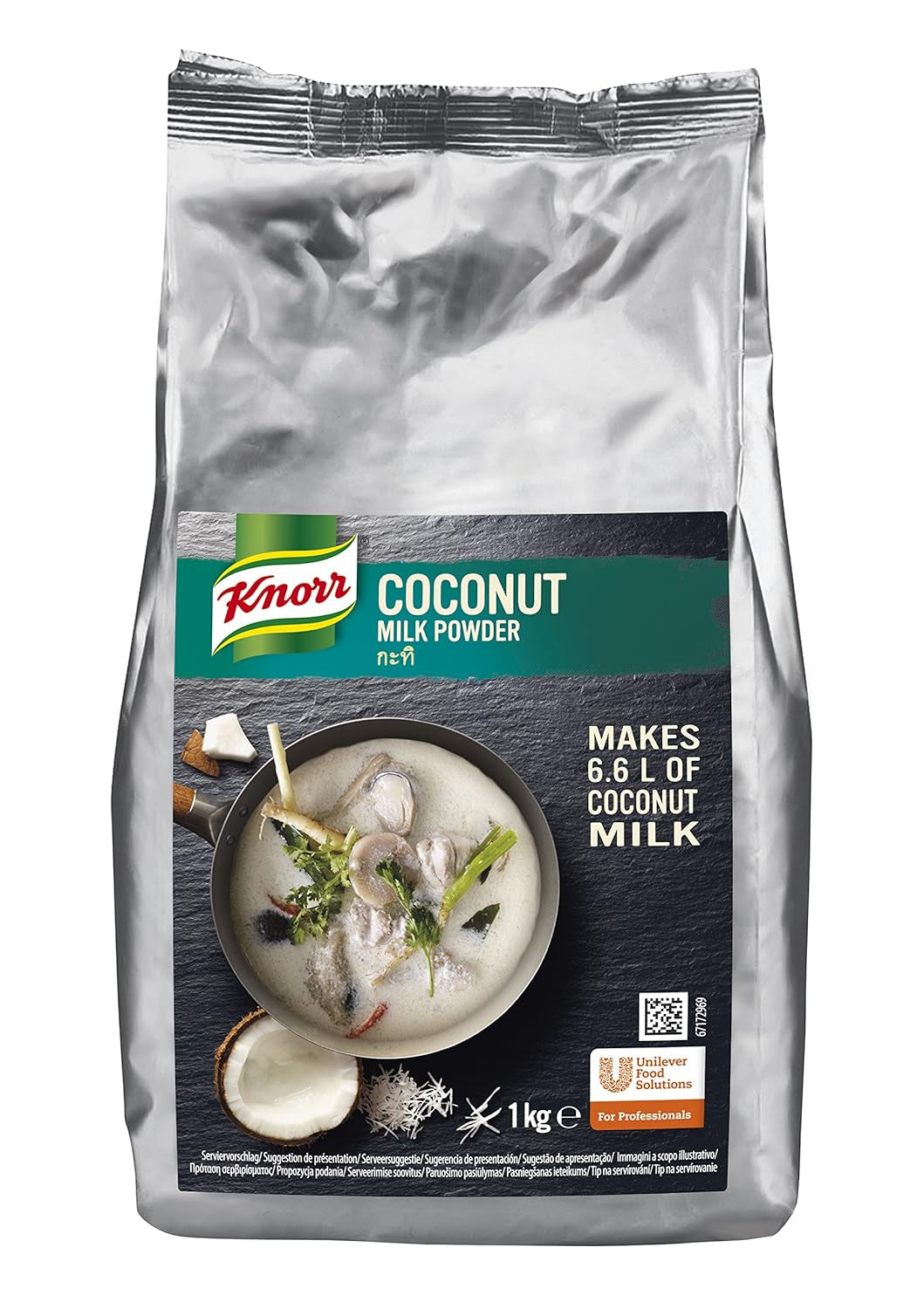 Knorr Kokosmilch Pulver (Milchpulver aus 20 frischen Kokosnüssen, ergibt 6,6 Liter Kokosmilch) 1er Pack (1 x 1 kg)