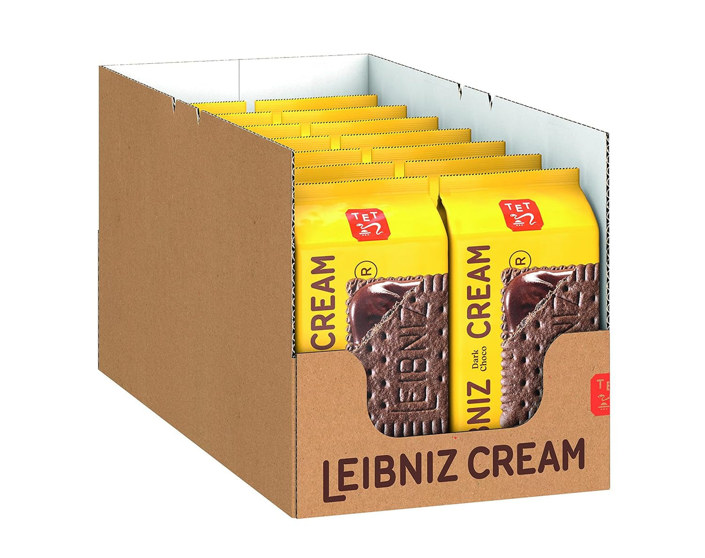 Knusprige Kekse mit Kakao und dunkler Schokoladencreme, 14er-Pack, zur Aufbewahrung oder zum Verkauf (14 x 190 g)