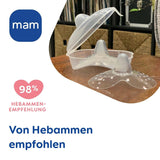 MAM Stillhütchen Größe L (Ø 23 Mm) Im 2Er-Set, Extra Weiche Brusthütchen Zum Schutz Beim Stillen, Brustwarzenschutz Für Maximalen Hautkontakt Zwischen Mutter Und Kind Accessories Food and Breastfeeding Bebe Naty Shop