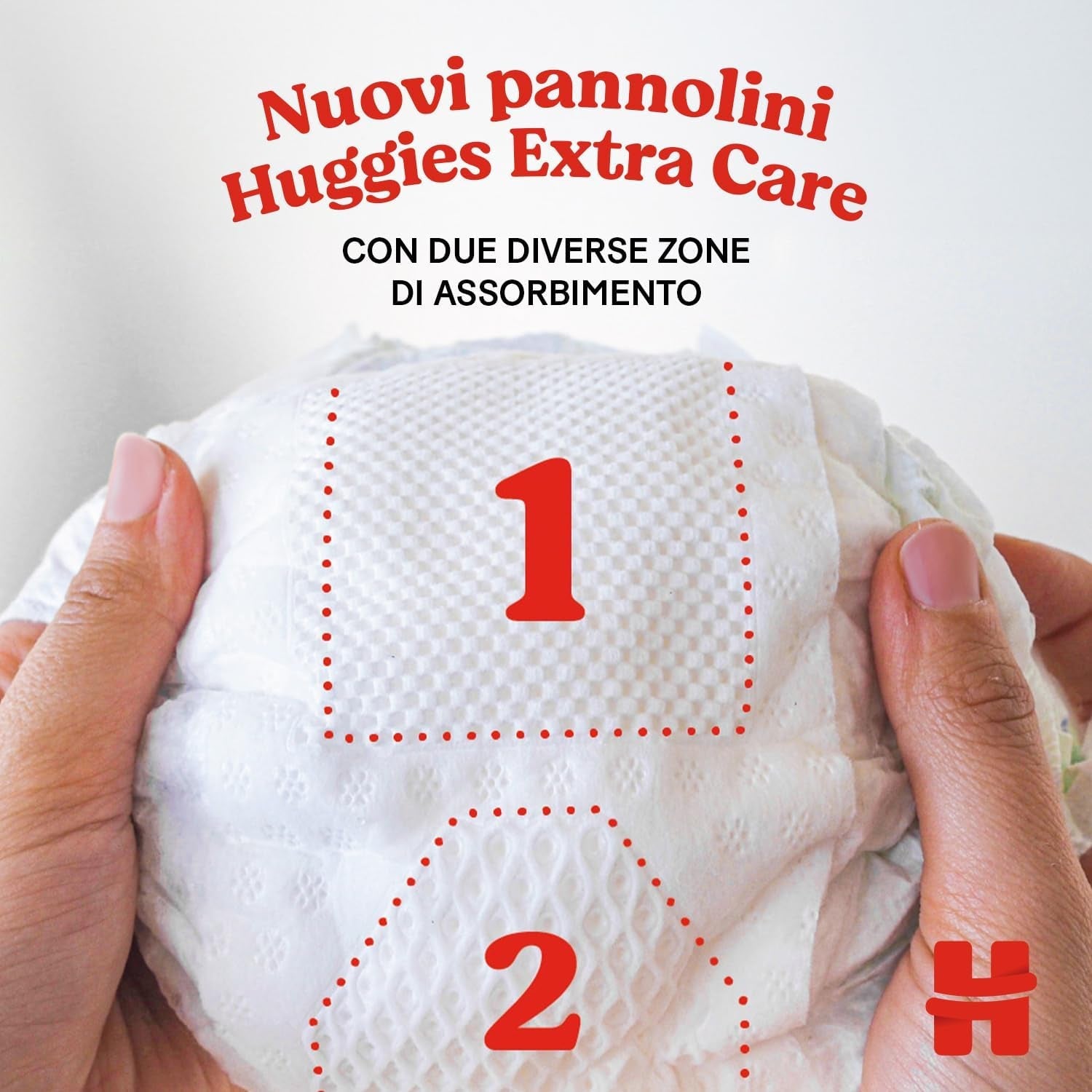 Huggies Extra Care Windeln, Größe 3 (6-10 kg), 2 Packungen mit 40 Windeln