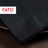 , Einweg-Papierservietten, ideal für zwanglose Mittagessen und Buffets, Packung mit 50 Servietten, Größe 33 x 33, 4-lagig, 2-lagig, schwarz, FSC-zertifiziert (2er-Pack)