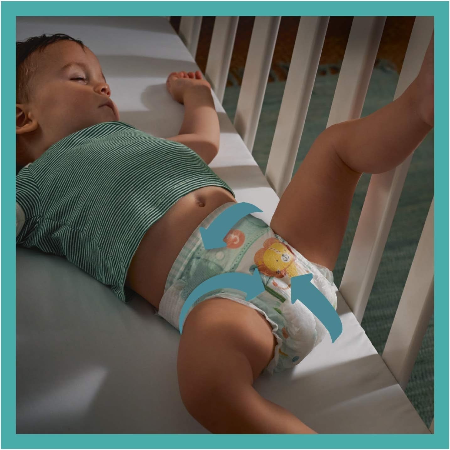 Pampers Windeln für Babys Größe 5 (11-16 kg), 24 Stück, bis zu 12 Stunden Auslaufschutz