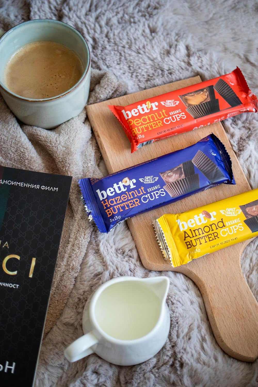 Bio-Haselnuss-Butterblumen ohne Schuldgefühle von Bett'r. 100 % vegan, glutenfrei und laktosefrei – 12 x 39 g