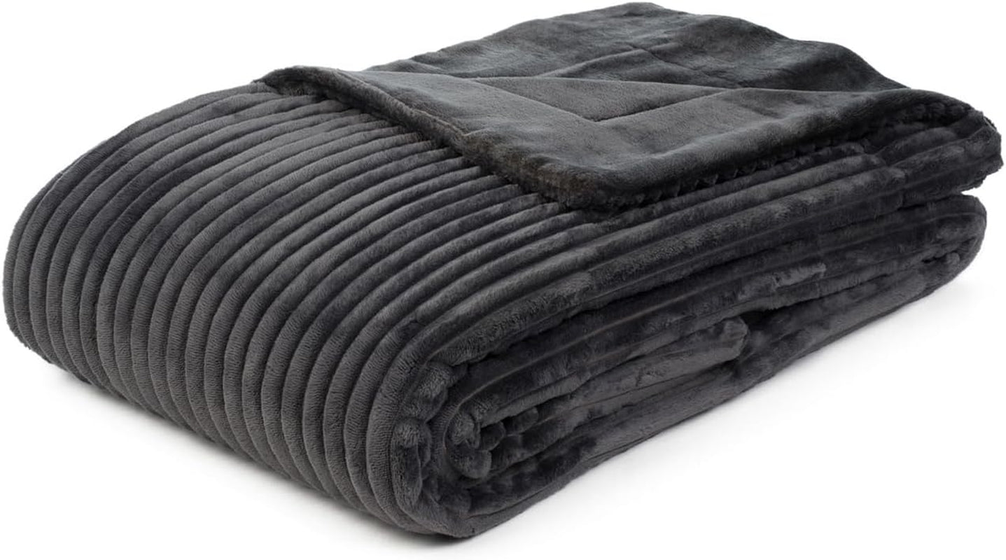 Gözze – Bequeme und weiche Decke in Cordoptik, 1620 g/Stück, 150 x 200 cm – Zimtbetten und Decken Besuche den Gözze-Store Anthrazit