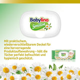 Feuchttücher für empfindliche Babys, 0 % Duftstoffe, 98 % natürliche Formel, die das pH-Gleichgewicht der Haut wiederherstellt, Frischesiegel, 54 Tücher