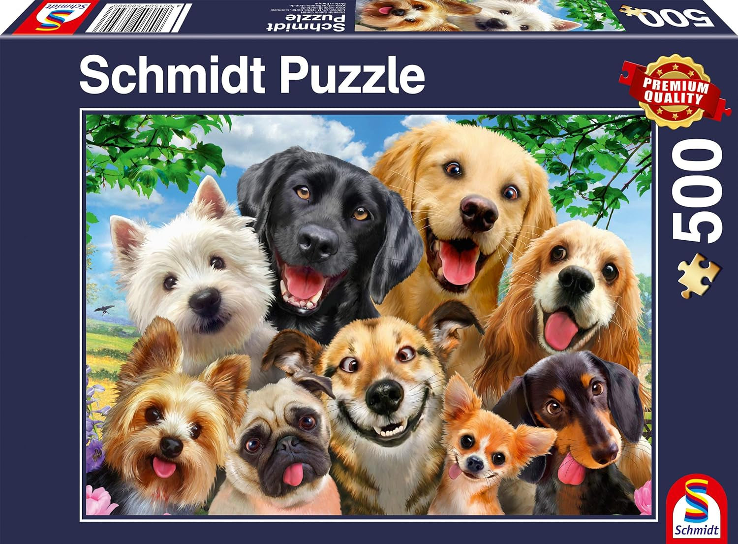 Schmidt Spiele 58390 Selfie Hund, Puzzle 500 Teile Puzzle Naty Shop Standardtitel