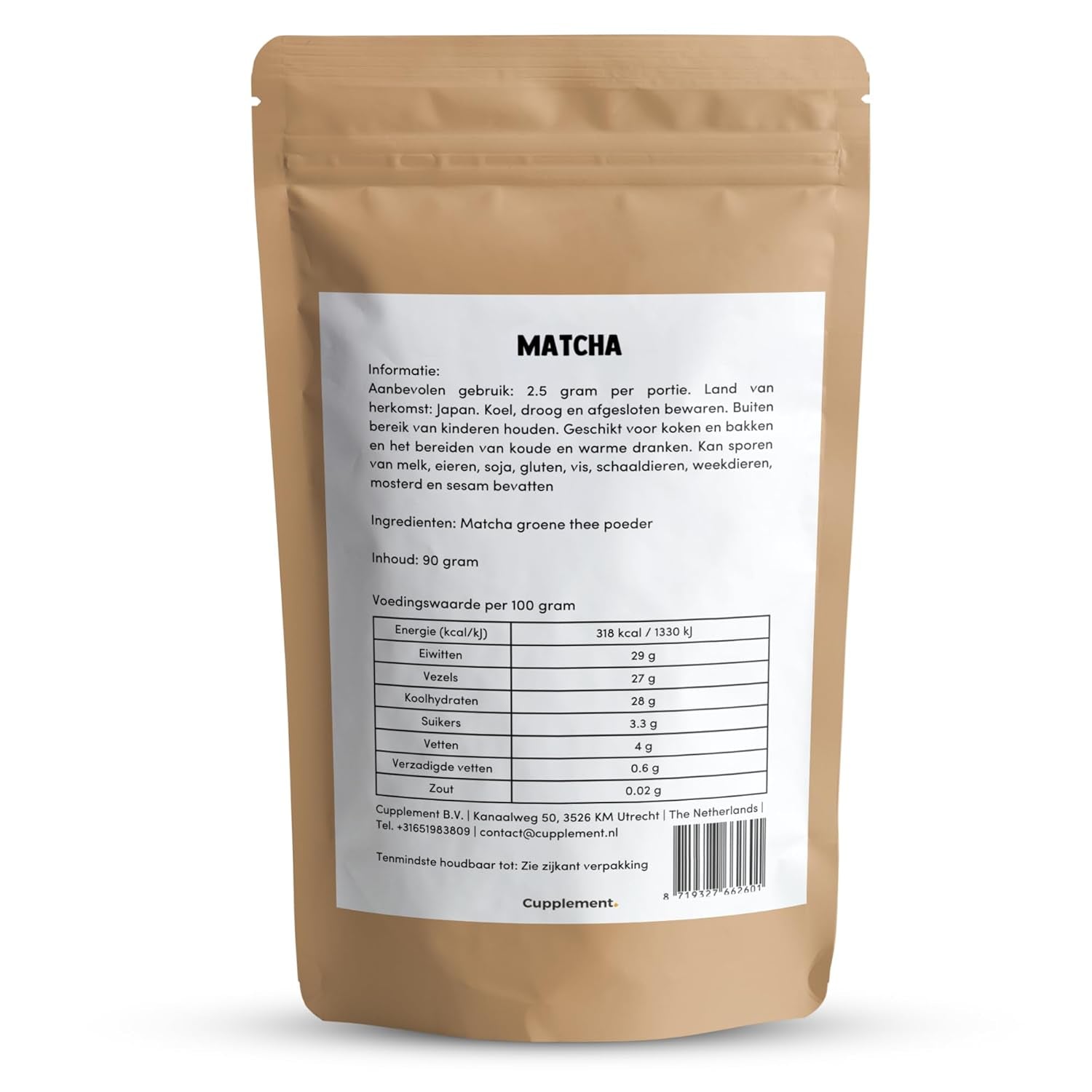 Cupplement Matcha 90 Gramm Bio – Grüner Tee in Pulverform höchster Qualität – Kein Bambusbesen und -draht – Kulinarik – Einsteigerset – Latte – Schneebesen – Japan – Pulver – Tee – Draht – Beutel – Smoothie