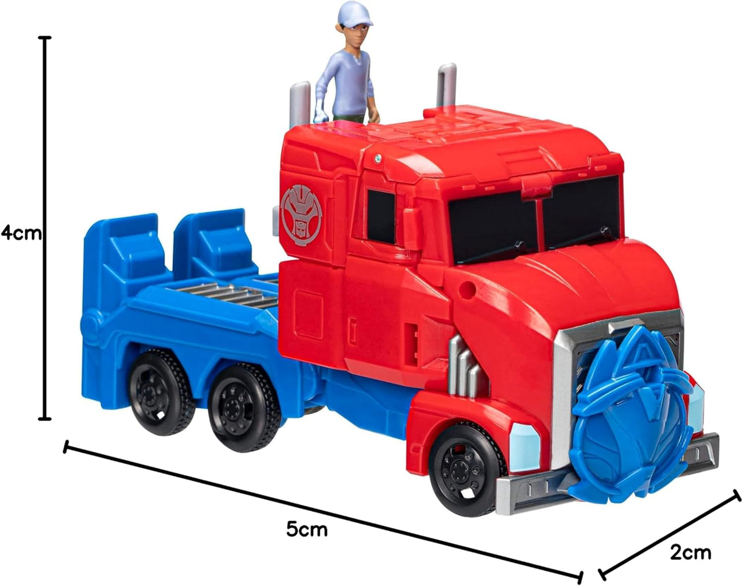 Transformers Earthspark Spin Changer Optimus Prime Figur (20 cm) mit Robby Malto Figur (5 cm) von 6 Action Figures Naty Shop
