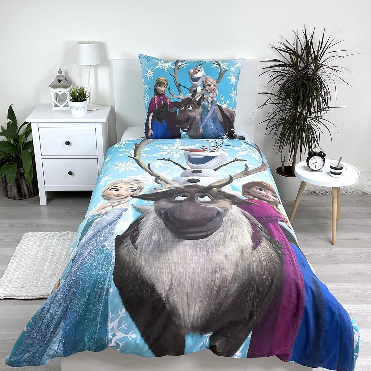 Disney Frozen Snowflakes, Kinderbettwäsche, 100 % Baumwolle Bettwäsche - Kinder Naty Shop