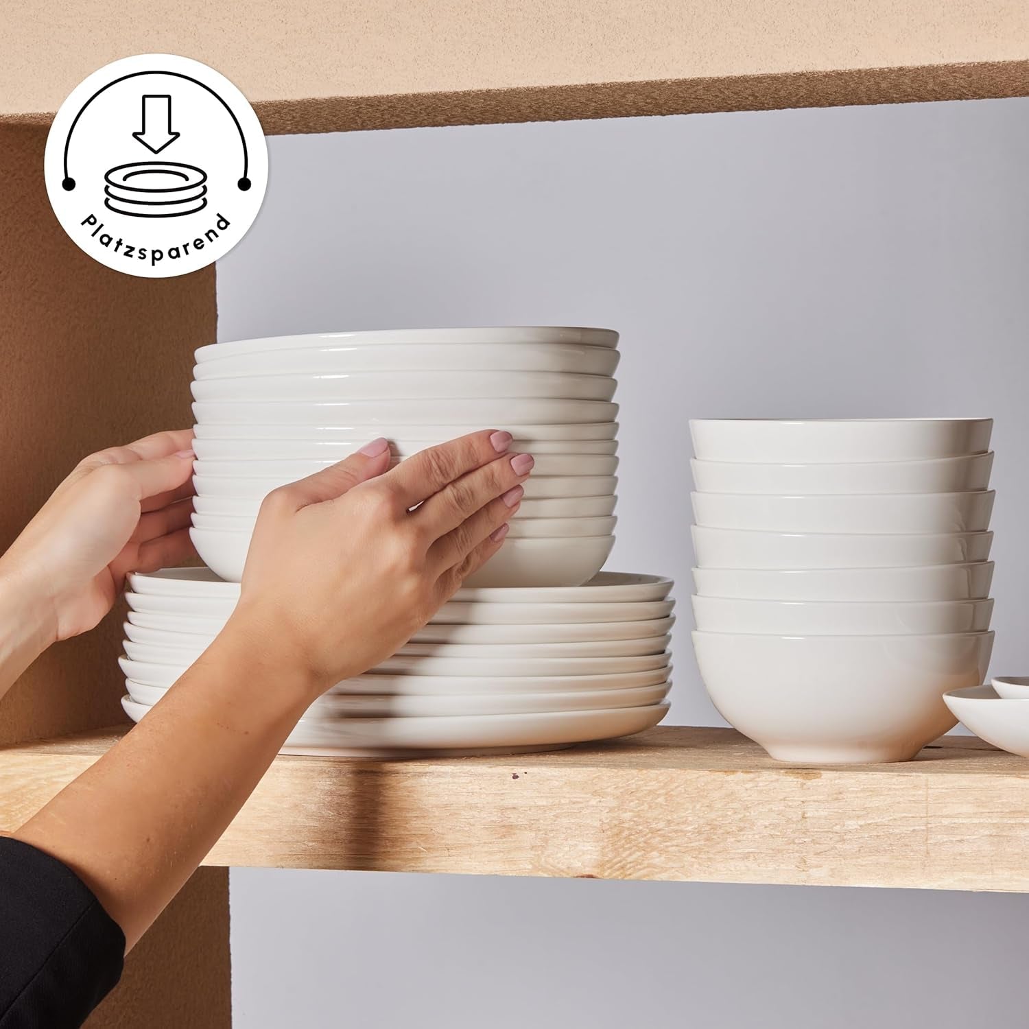 Karaca Allure Geschirrset für 12 Personen, New Generation Bone – Raffiniertes Set für eine anspruchsvolle Esskultur