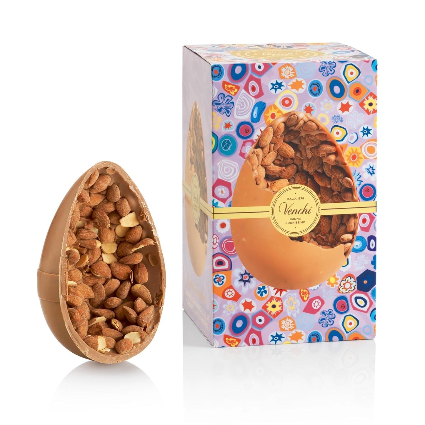 Venchi - Schokoladenei, Pistaziengeschmack, mit ganzen Pistazien, mit Überraschung, glutenfrei, 500g, Osterkollektion, Geschenkidee