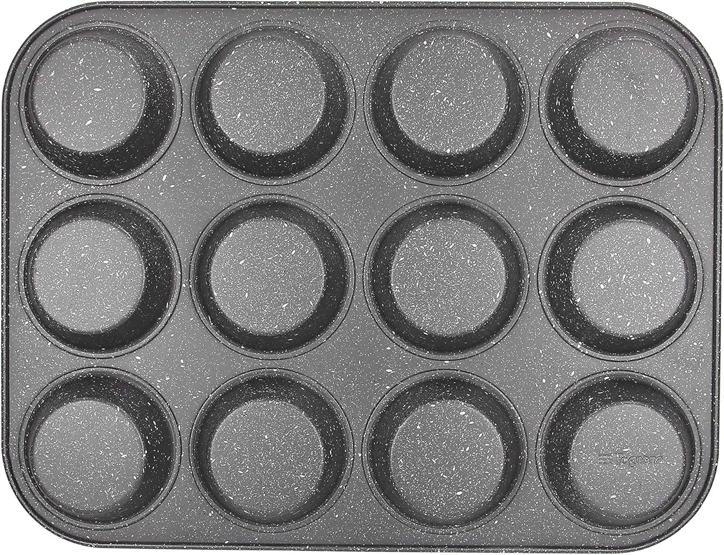 Pure Roq Muffinform für 12 Muffins, Aluminium, schwarze Formen und Backbleche Naty Shop