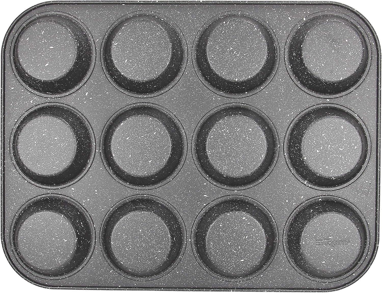 Pure Roq Muffinform für 12 Muffins, Aluminium, schwarze Formen und Backbleche Naty Shop