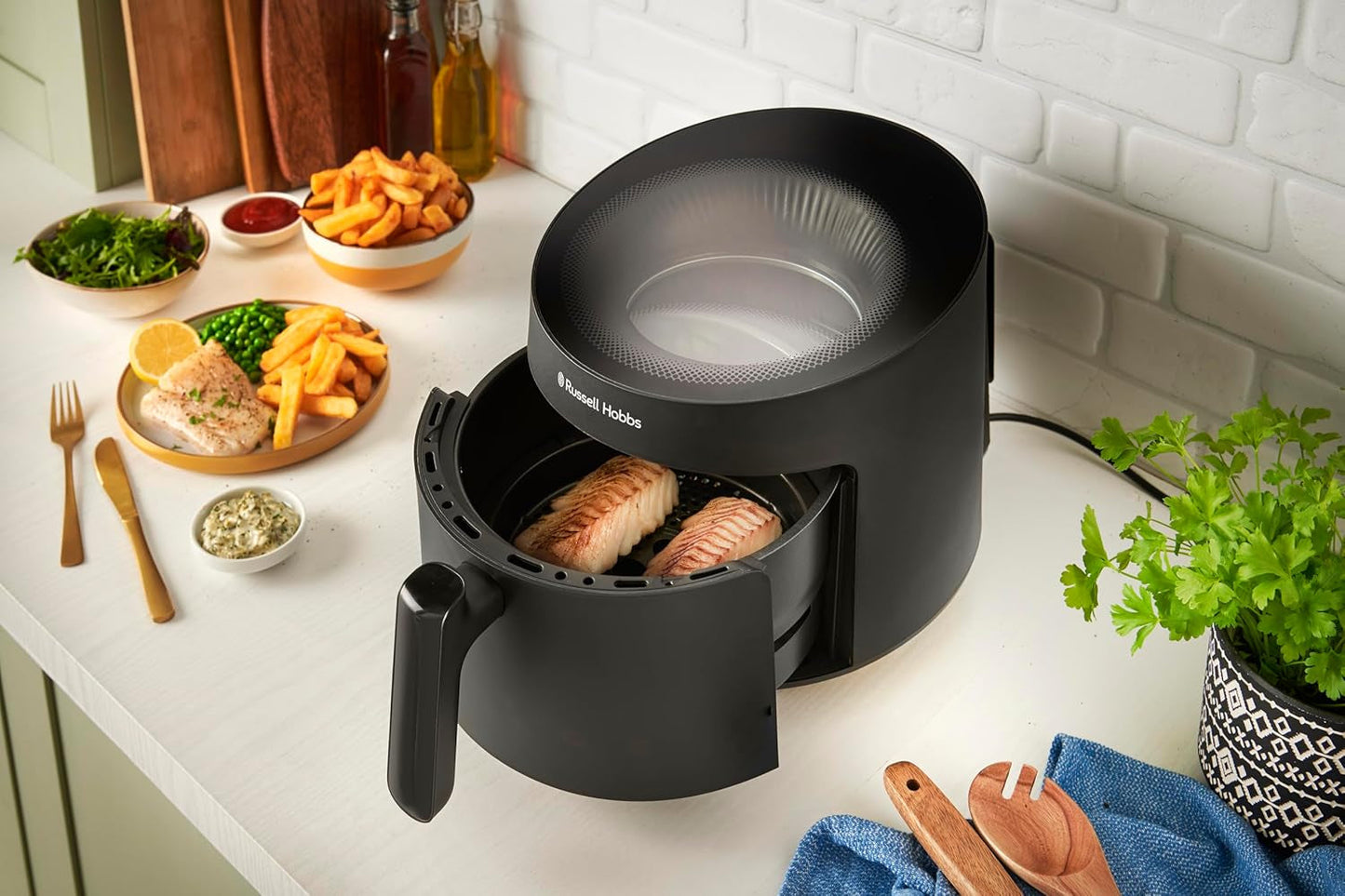 Russell Hobbs Airfryer, 5 Liter, 10 Programme, Sichtfenster Naty Shop Appliances