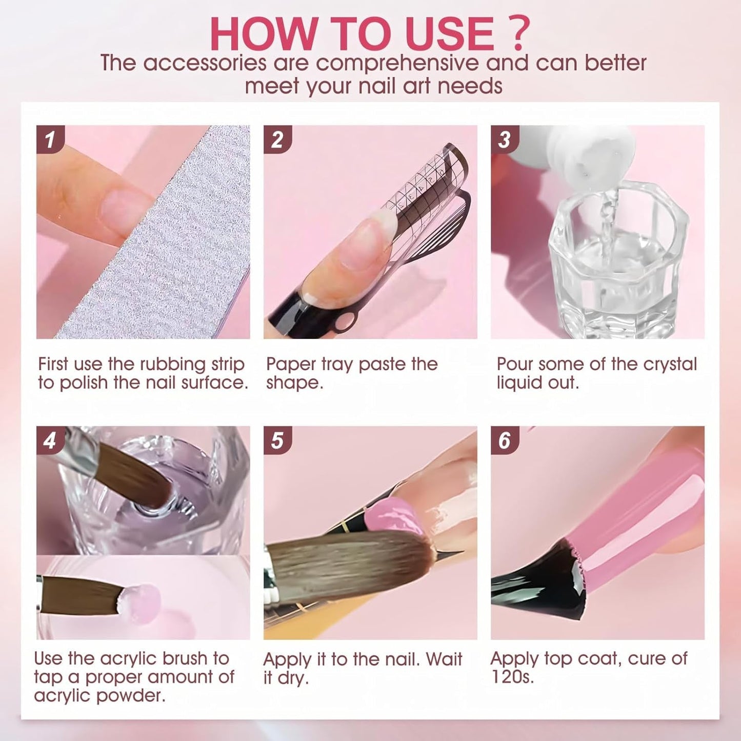 Polygel Glättungslösung, Polygel Slip Solution Nagelset, Glättungslösung 75 ml, inklusive 5 Nagelspitzenclips, 3 Nagelbürsten, 1 Kristallbecher, 100 Reinigungsblätter