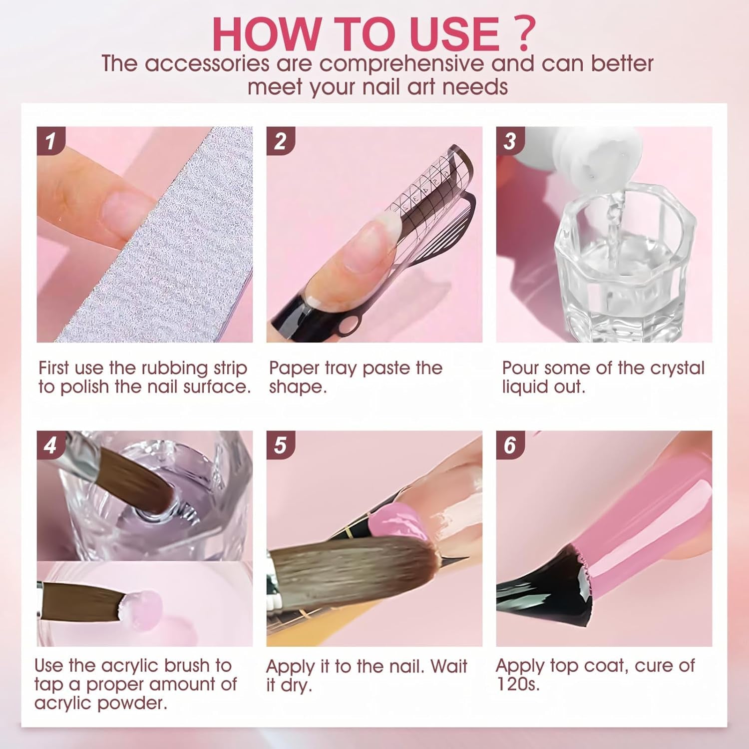 Polygel Glättungslösung, Polygel Slip Solution Nagelset, Glättungslösung 75 ml, inklusive 5 Nagelspitzenclips, 3 Nagelbürsten, 1 Kristallbecher, 100 Reinigungsblätter