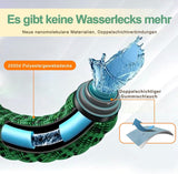 45 m ausziehbarer Gartenschlauch, automatisch einziehbarer flexibler Wasserschlauch, 10 Sprühmuster, TPE 2500D, Metallanschlüsse, für extra große Gärten, Landwirtschaft, Reinigung