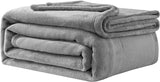 Gemütliche Decke, flauschige Fleecedecke, 130 x 150 cm, Bettdecken, Couchdecke, große weiche Decken und Überwürfe für Erwachsene, Couchüberwürfe, warm, maschinenwaschbar, Schwarz, Good Nite Betten und Bezüge, Grau, 230 x 270 cm