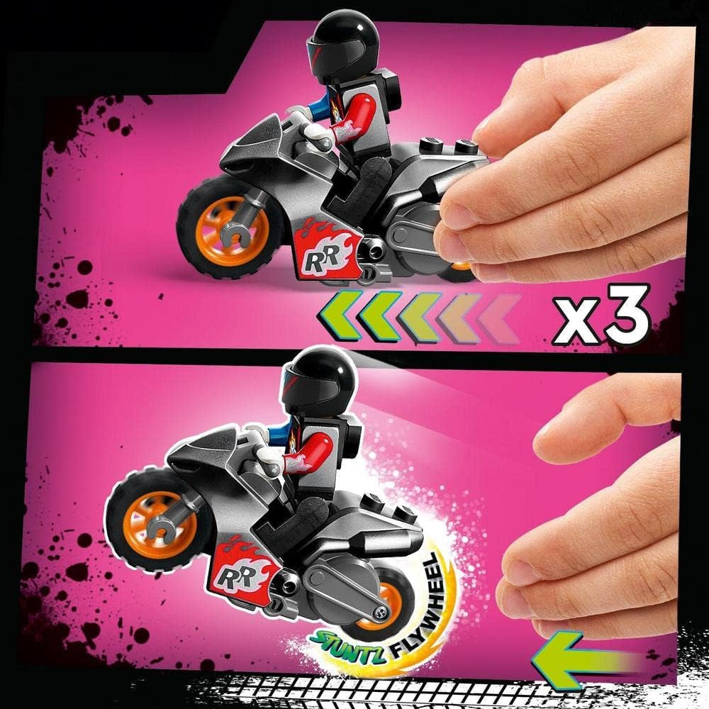 LEGO 60361 City Stuntz Ultimate Stunt Rider Challenge, 3-in-1-Stunts für 1 oder 2 Spieler, mit 2 Spielzeugmotorrädern für Kinder, Set 2023 Bausätze Besuchen Sie den LEGO-Store