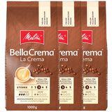 3 Melitta BellaCrema La Crema Kaffeebohnen, mittlere Röstung, je 1 kg