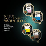 Sheba Sauce Collection Tray Multipack, feine Sorte MSC, 4x12x85g