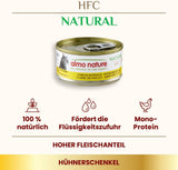 Almo Nature HFC Natürliches Nassfutter für Katzen – Verschiedene Rezepte mit Huhn – 6 x 70 g