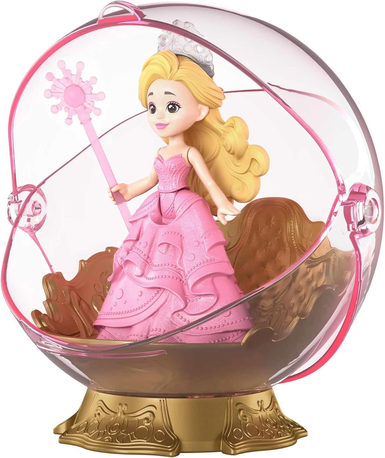 Mattel Universal Pictures Evil Glinda Floating Bubble, von einem vertrauten Film inspiriertes Glinda-Minipuppen- und Fahrzeug-Spielset, JFM25, [Mehrfarbig]