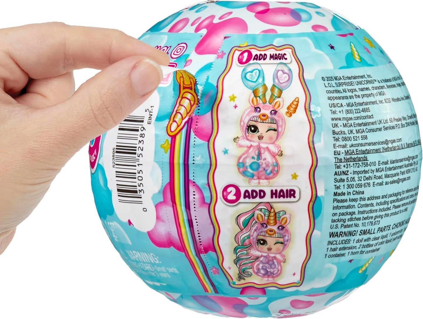 LOL Überraschung! Unicorns Tots – Enthält 1 Puppe mit klarem Körper und Lavalampeneffekt, gepanzerte Verpackung, 8 Sammelpuppen mit 2 bunten Mischungen, für Kinder ab 4 Jahren