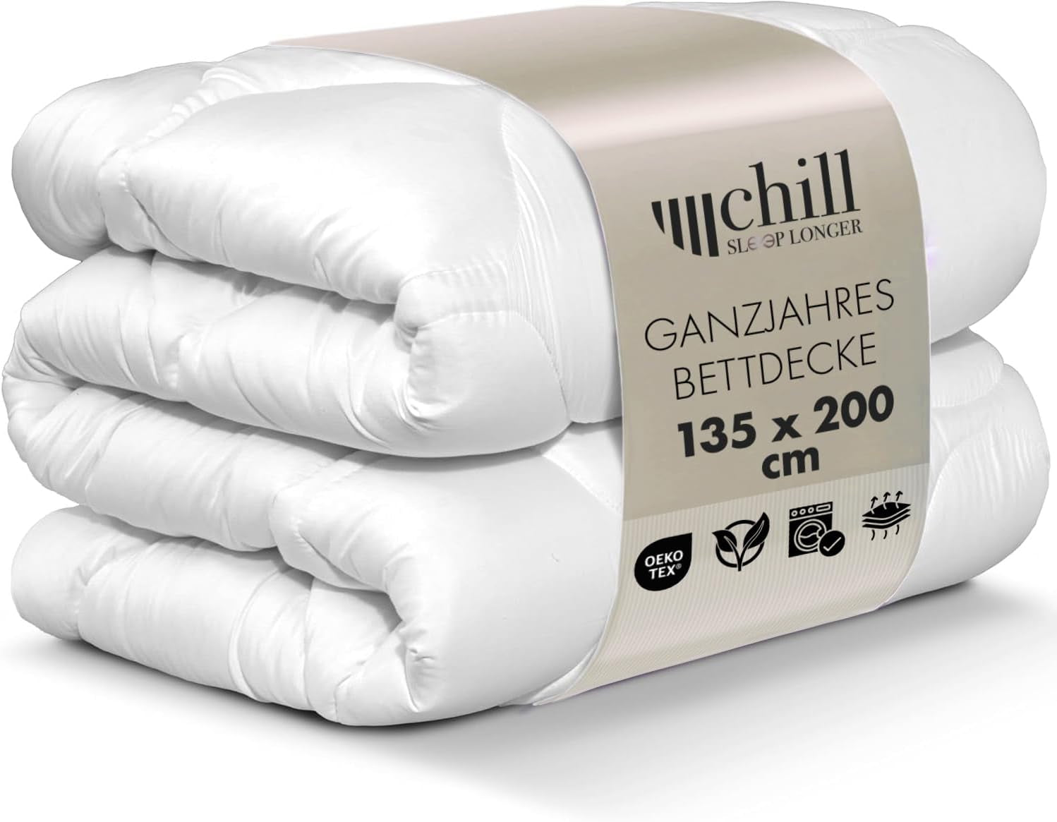 Ganzjahresdecke 135 x 200 – leichte Steppdecke 135 x 200 – atmungsaktiv und waschbar und 100 % vegan – Klima-Mesh-Steppdecke und Komfortband zum Schlafen – 800 g Füllung. Naty Shop Steppdecken und Steppdecken 135 x 200