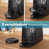 Bosch Tassimo finesse TAS162E Kapsel-Espressomaschine, 70 Getränke, intensiverer Kaffee auf Knopfdruck, automatische Abschaltung, nachhaltig, perfekte Dosierung, 1400 W, schwarz/schwarz