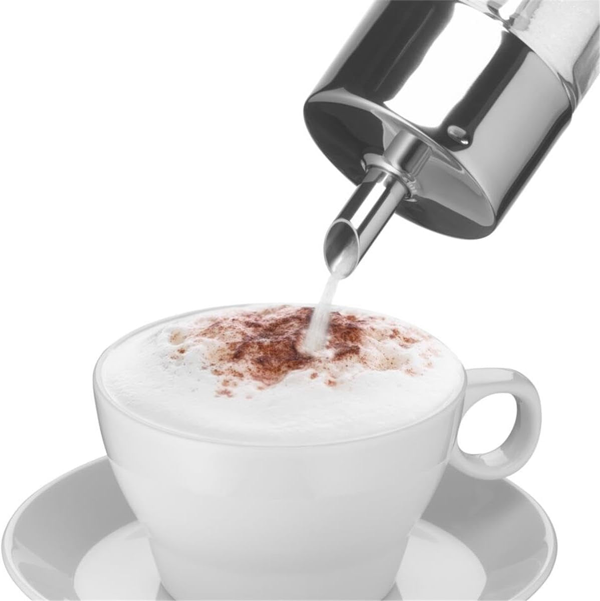 WMF Barista Zuckerstreuer 240 g, Glas, Zuckerspender, Cromargan Edelstahl poliert, ideal für weißen/braunen Zucker, Kakao oder als Gewürzstreuer
