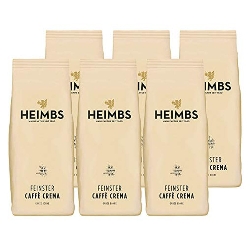 Feinster Caffè Crema, ganze Bohnen 500g, 6er Pack