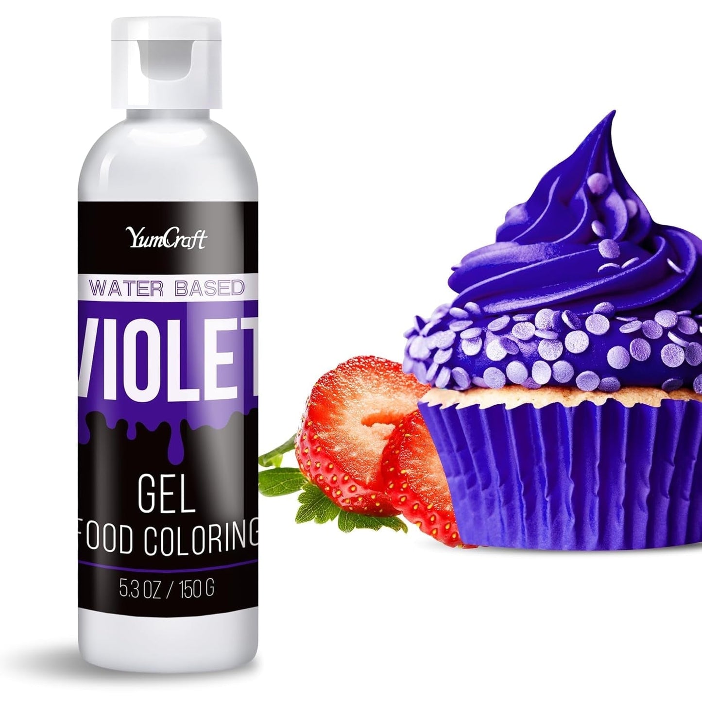 Gel-Lebensmittelfarbe – hochkonzentrierte Gel-Lebensmittelfarbe für Kuchen, Backen, Ostereier, Getränke – zuckerfreie Lebensmittelfarbe für Fondant, Zuckerguss, Schleim, Kuchendekoration (roter Samt, 150 g)