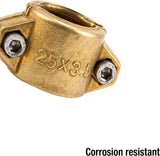 Gardena Schlauchklemmen: Schlauchklemme aus Messing zur Befestigung von Saug- oder Hochdruckschläuchen, passend für 25 mm (1 Zoll) Schläuche (7211-20)