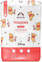 Mama Bear Disney Ultra Dry Windeln, Größe 4 (8–14 kg), Weiß, 84 Stück (1 Packung). Naty Shop Größe 2 (3–6 kg), Einzelpackung