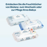 BIOLANE – Baby-Feuchttücher mit 99,9 % Wasser – reines Wasser – Packung mit 12 x 48 Stück (576 Tücher) – für empfindliche Haut – ab der Geburt – parfümfrei – Pflege zum Wickeln und Reinigen von Babys