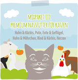 MjAMjAM – Premium-Nassfutter für Katzen – Leckeres Mix-Pack III Mahlzeiten für Ihre Katze, 6er-Pack (6 x 200 g), getreidefrei mit extra Fleisch