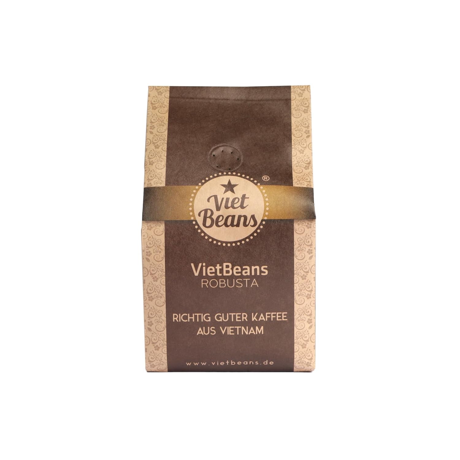 VietBeans 100% Robusta – Ganze Bohne – Kaffeespezialität aus Vietnam – Kräftig und würzig – 250g