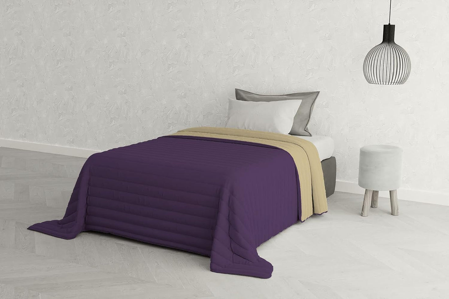Italienische Bettwäsche Estivo Einzelbett, Leinen, Aqua, 170 x 270 cm