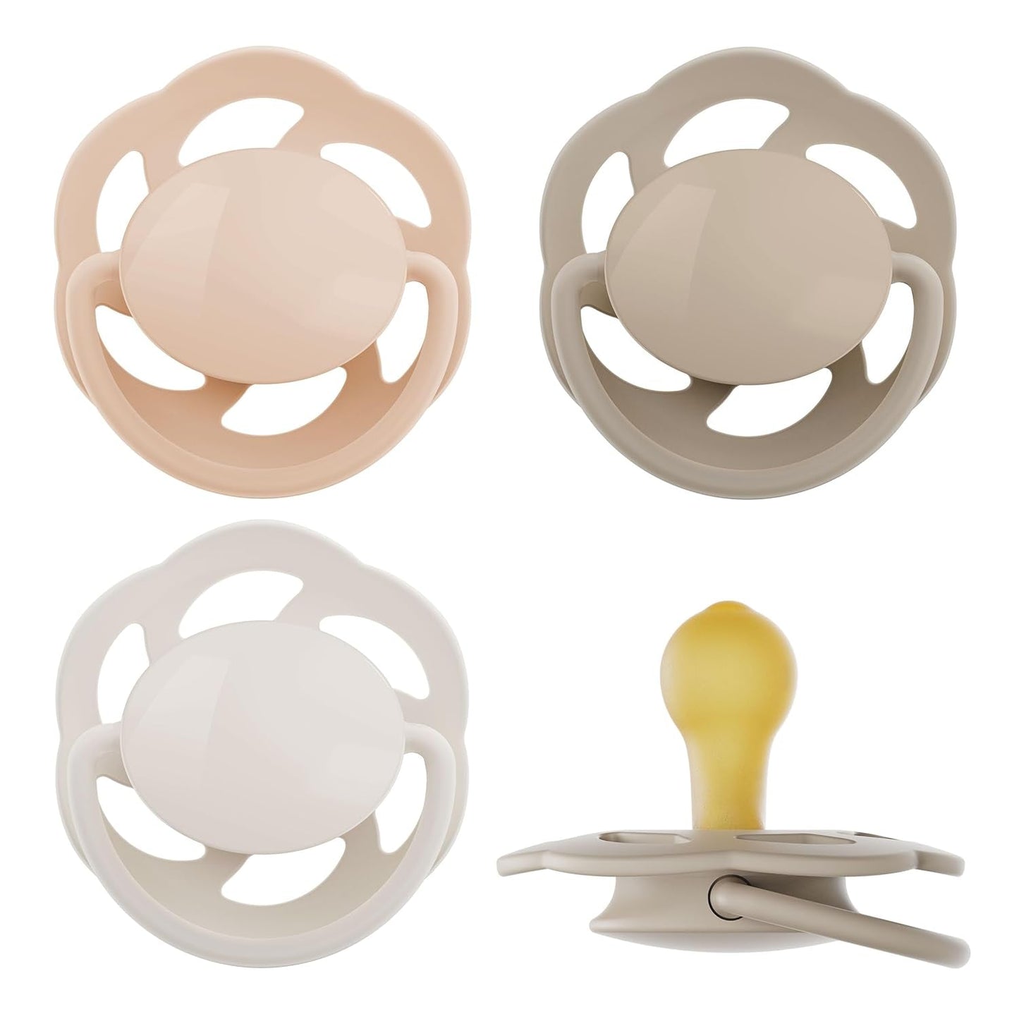 nip - Kirschgrün | 0-6 Monate | 4 Stück | Finden Sie heraus, was Sie tun können, und helfen Sie Ihnen dabei. Suzetă sustenabilă, Herstellung Ihres Materials aus erstklassiger Natur, grün/grau